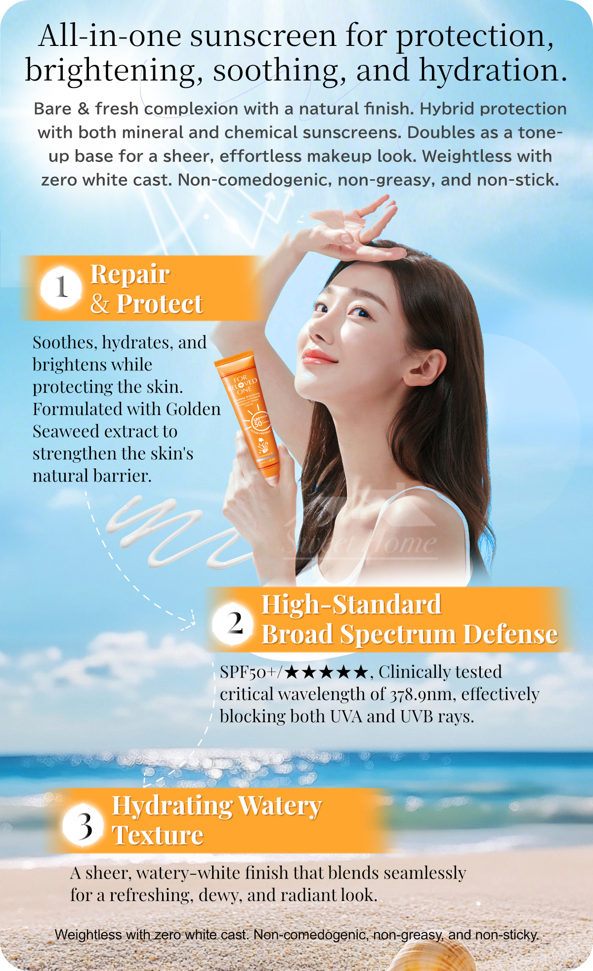 Melasleep Brightening Laminaria Ochroleuca Sunscreen Cream-4
